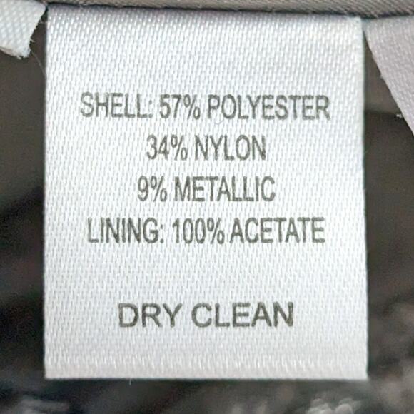 LOFT Silver & Black Leopard Print Skirt Size 6 - Picture 9 of 10